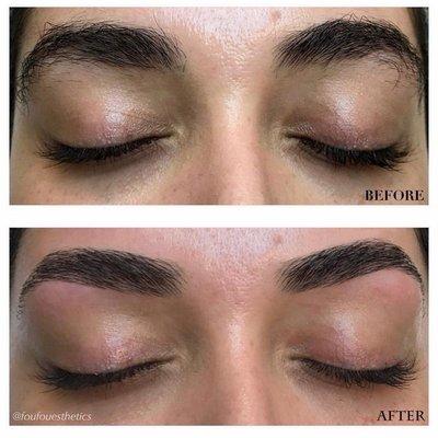 Eyebrow wax and shaping