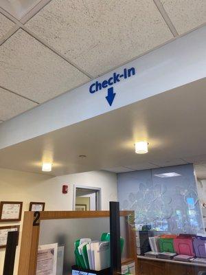 Check in desk