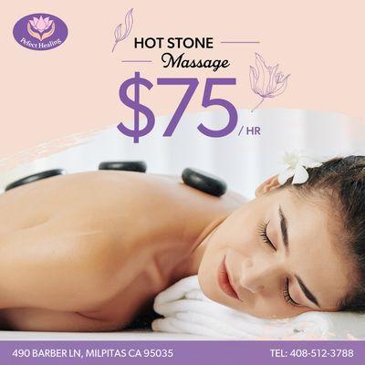 Hot stone therapy, has the effect of detoxification, stress reduction