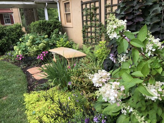 One of the flower gardens at The Washington.