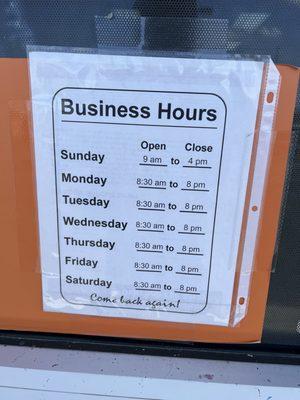 Business hours