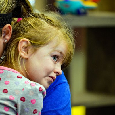 Young girl with autism at Hopebridge Autism Therapy Center