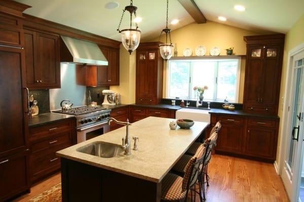 Countertops by Bridgewater Marble & Granite.  Design by Kitchens By Nancy of Somerville.