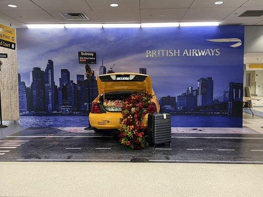 At JFK airport celebrating the reopening of
International flights