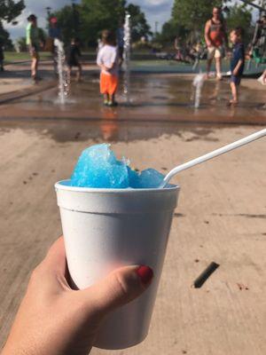 Coconut and blue raspberry!