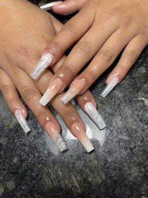 Beautiful ombre and marble