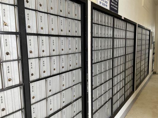 Post Office Box area (indoors)