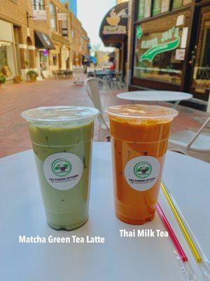 Matcha Green Tea Latte & Thai Milk Tea!