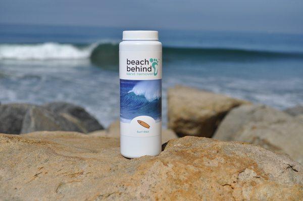 Beach Behind Sand Remover Powder Bottle - SURFWAX scented! Leave the Beach Behind! Talc Free! $7.99