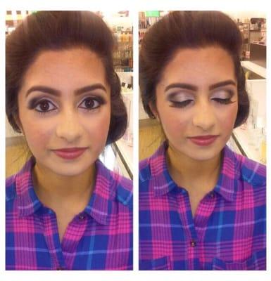 Formal makeup application