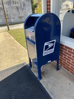 One outside mail box!