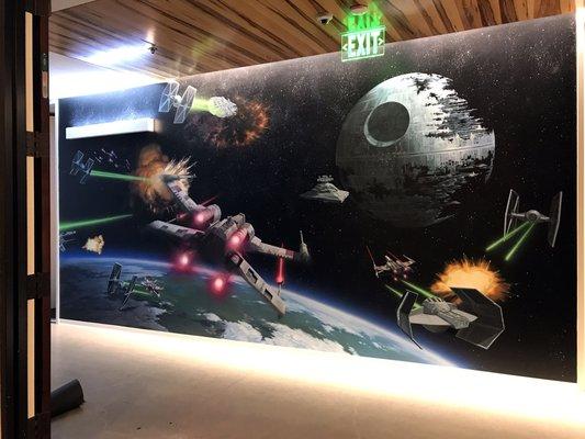 Awesome Star Wars theme mural for an office. Production Studio, Beverly Hills, CA