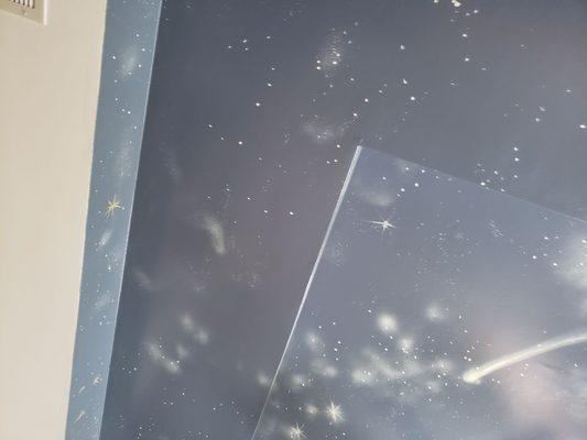 This is a night sky effect over the bed in master bedroom. Midnight Sky.