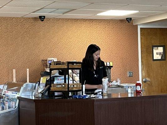 Front desk and Stephanie, our great server