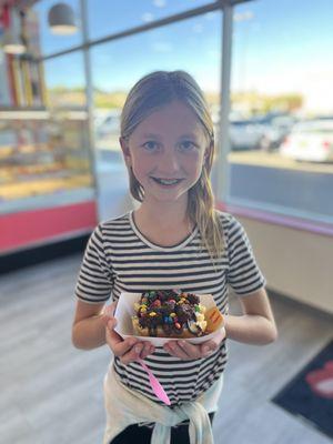 Chocolate Brownie smash donut. Perfect Friday daddy date.