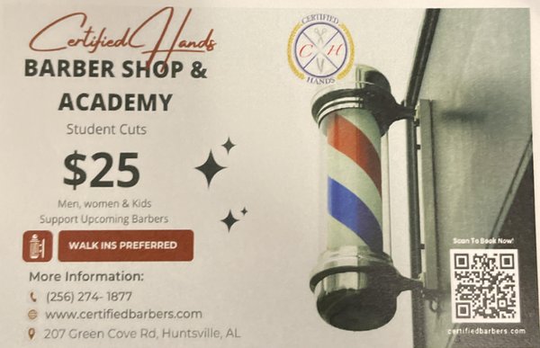 Certified Hands Barbershop & Academy