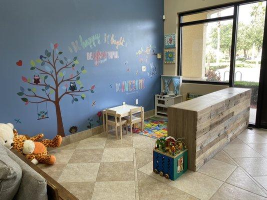 Welcome to our kids area! Not only do we love seeing children, they love seeing us.