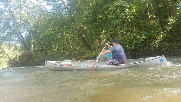 Picture of my son on the water