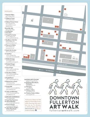 Fullerton Art Walk Map