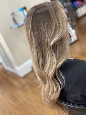 Balayage and haircut by Wesley Dews