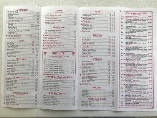 Updated Menu 4/27/2021