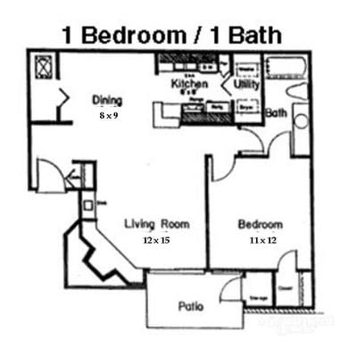 LG 1bd/1ba Floor Plan