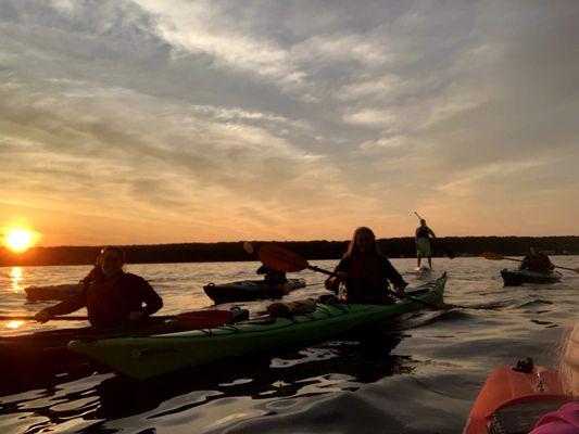 Bay Shore Outfitters staff out for a sunrise paddle