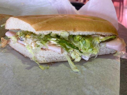 6 inch Turkey sub (no way that's 6 inches, at least 8) I'd know