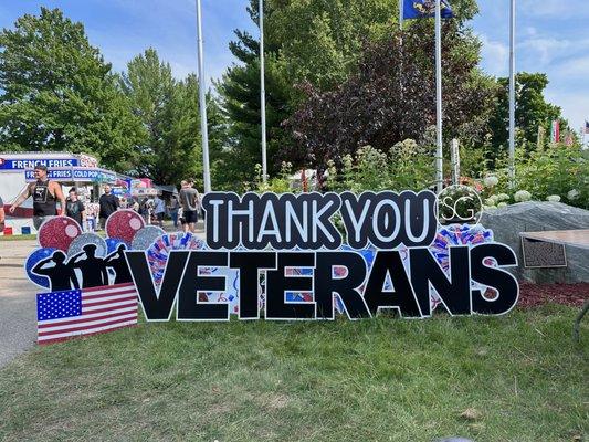 We were so pleased to donate this sign for the veterans ceremony at the NWMFair.