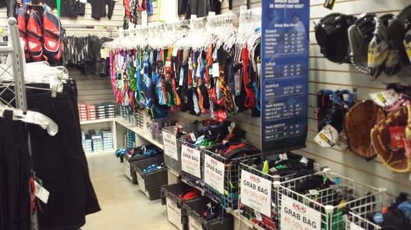 EVS carries a large swim accessory selection.