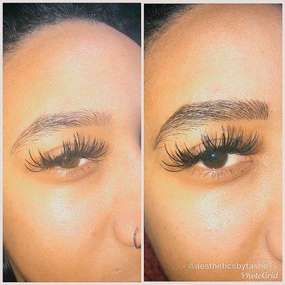 Before and after microblading