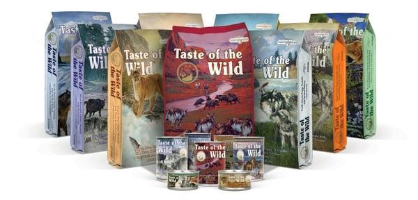 We also carry grain-free Taste of the Wild Dog & Cat foods