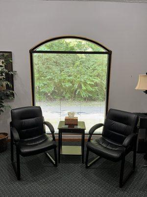 Each of our offices provides comfort and scenic views overlooking the wooded area adjacent to Cramer Creek.