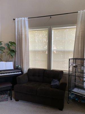 Solar shades and curtains installed by Kevin.