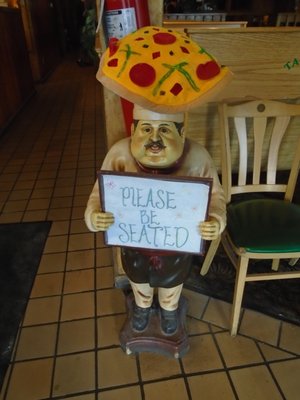 Little pizza dude - find your own place to sit.