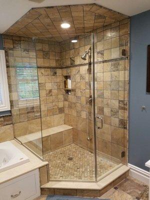 Angled Shower Door