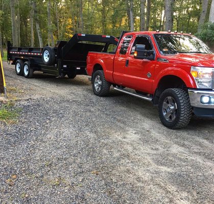 New 16' gooseneck equipment trailer, to service all of your landscaping needs!