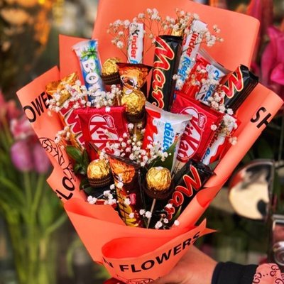 Our service provides candy bouquets for your special someone! Each can be customizable and comes and delivery is available.