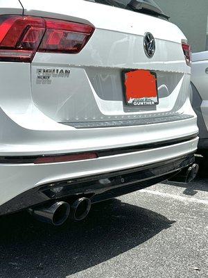 VW Tiguan with custom exhaust