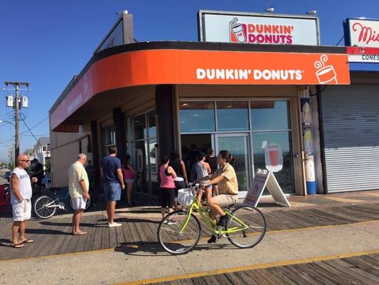 Bikes run on Dunkin in Wildwood!