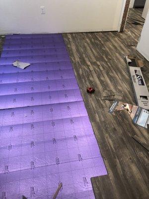 Vinyl flooring installation