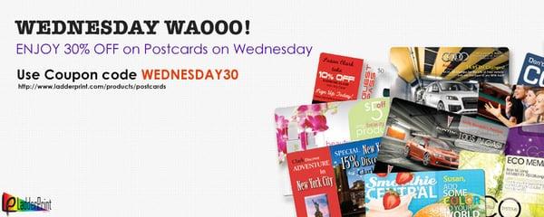 30% off Postcards Every Wednesday