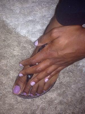 Regular manicure and pedicure