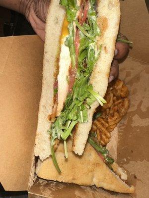 Chicken bacon sandwich