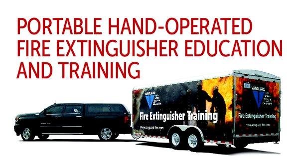 Portable hand-operated fire extinguisher education and training.