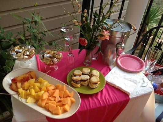 The owner of the salon prepared this on the day of my daughters wedding to enjoy while getting her hair styled for the big day:)