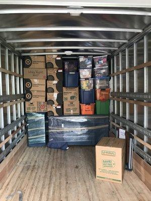 We pack our trucks like a puzzle. This packing technique makes certain your load arrives safely. Additionally, it optimizes space.