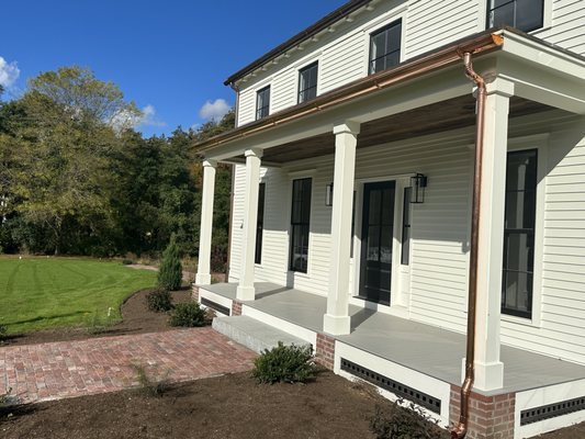 Copper Gutter & Downspout