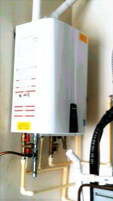 Installed a tankless water heater