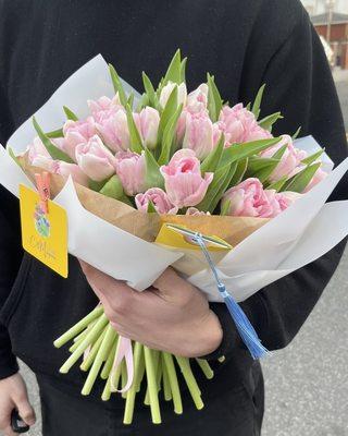 Bouquet of double tulips